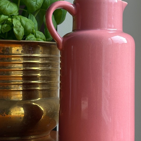 West Germany Pink Ceramic Jug Mid Century Pitcher Vintage Drinkware Retro Bar - Picture 6 of 14